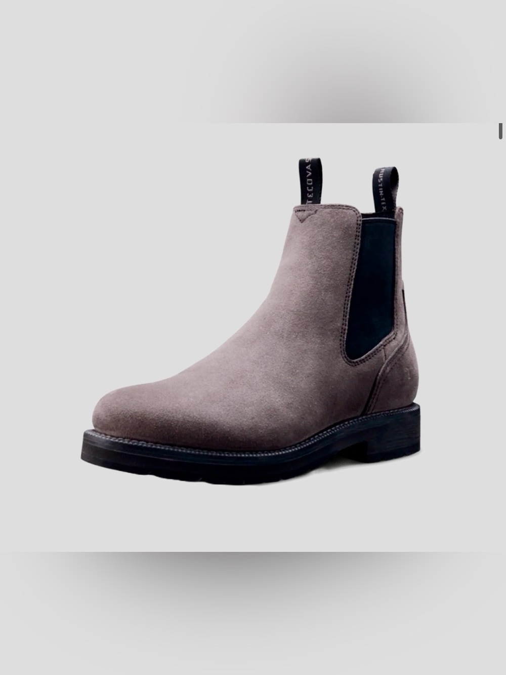 New Tecovas Rugged Chelsea boots in Pavement WP Roughout (Suede). Size 12EE